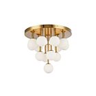 Plafonnier encastré halogène Dainolite MGL-2014FH-AGB Megallan 14-Lumières 350W Laiton vieilli