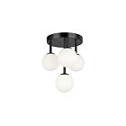 Plafonnier Dainolite Megallan MGL-94FH-MB 100W 4 lumières noir mat
