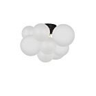 Plafonnier LED Dainolite Miles MLS-143FH-MB-FR 3-lumières 120W blanc opale