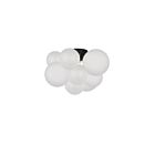 Plafonnier LED Dainolite Miles MLS-143FH-MB-FR 3-lumières 120W blanc opale