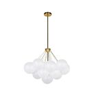 Dainolite MLS-274C-AGB-FR Miles 4-lumières 160W Blanc LED Lustre