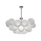 Chandelier LED Dainolite Miles MLS-358C-PC-FR 8-lumières 200W blanc opale
