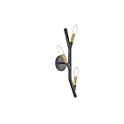 Dainolite MOR-203W-MB-AGB Morgan 180W 3-Lumières Noir mat Applique murale