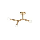 Dainolite MOR-213SF-AGB 3-Lumières 180W Laiton vieilli Plafonnier semi-encastré