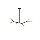 Dainolite MOR-396HP-MB-AGB Morgan 1-lumière 360W Noir mat LED Suspendu