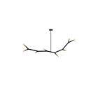 Suspendu à LED Dainolite Morgan MOR-608HP-MB-AGB 480W 5-Lumières Noir mat