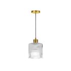 Dainolite NAD-71P-AGB-FL Nadine 1-lumière 60W Transparent LED Suspendu