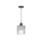 Dainolite NAD-71P-MB-FL Nadine 1-lumière 60W Transparent LED Suspendu