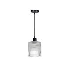 Dainolite NAD-71P-MB-FL Nadine 1-lumière 60W Transparent LED Suspendu