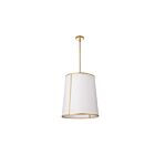 Suspendu Dainolite Notched Drum NDR-183P-GLD-WH 180W 3 lumières blanc avec or garniture