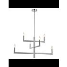 Chandelier LED Dainolite Nora NOR-326C-PC 6-lumières 360W chrome poli