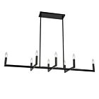 Chandelier horizontal LED Dainolite Nora NOR-478HC-MB 8-lumières 480W noir mat