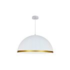 Dainolite OFE-201P-MW-GLD Ofelia 1-Lumière 100W Blanc mat Suspendu