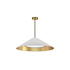 Suspendu à LED Dainolite Padme PAD-2630P-AGB-692 30W 1-Lumière Blanc