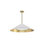 Suspendu à LED Dainolite Padme PAD-2630P-AGB-692 30W 1-Lumière Blanc