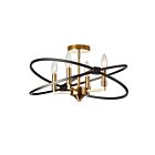 Plafonnier semi-encastré incandescent Dainolite PAL-184SF-VB-MB séries Paloma 4-lumières Bronze Vintage 240w