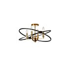 Plafonnier semi-encastré incandescent Dainolite PAL-184SF-VB-MB séries Paloma 4-lumières Bronze Vintage 240w
