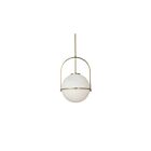Suspendu incandescent Dainolite Paola PAO-121P-AGB 60W 1 lumière laiton vieilli