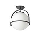 Plafonnier Semi Encastré incandescence Dainolite Paola PAO-121SF-MB 1-Lumière 60W Noir mat
