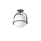 Plafonnier Semi Encastré incandescence Dainolite Paola PAO-121SF-MB 1-Lumière 60W Noir mat