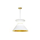 Suspendu tambour LED Dainolite PAT-181P-AGB-692 Patricia 1-Lumière 100W Laiton vieilli