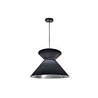 Suspendu tambour LED Dainolite PAT-181P-BK-697 Patricia 1-Lumière 100W Noir