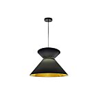 Suspendu tambour LED Dainolite PAT-181P-BK-698 Patricia 1-Lumière 100W Noir