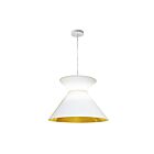 Suspendu tambour LED Dainolite PAT-181P-WH-692 Patricia 1-Lumière 100W Blanc