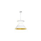 Suspendu tambour LED Dainolite PAT-181P-WH-692 Patricia 1-Lumière 100W Blanc