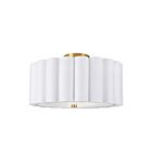 Dainolite PCA-163SF-AGB-WH Pacifica 3-Lumières 180W Blanc LED Plafonnier semi encastré