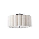 Dainolite PCA-163SF-MB-FX Pacifica 3-Lumières 180W Lin LED Plafonnier semi encastré