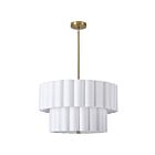 Dainolite PCA-224P-AGB-WH Pacifica 4-lumières 240W Blanc LED Lustre