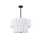 Dainolite PCA-224P-MB-WH Balbina 6-lumières 360W Blanc LED Lustre