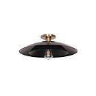 Dainolite PIM-171SF-MB Pima 1-Lumière 60W Noir mat LED Plafonnier semi encastré