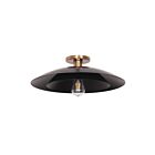 Dainolite PIM-171SF-MB Pima 1-Lumière 60W Noir mat LED Plafonnier semi encastré
