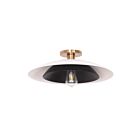 Dainolite PIM-171SF-MW-MB Pima 1-Lumière 60W Blanc mat et noir mat LED Plafonnier semi encastré