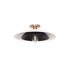 Dainolite PIM-171SF-MW-MB Pima 1-Lumière 60W Blanc mat et noir mat LED Plafonnier semi encastré