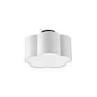 Plafonnier encastré incandescent Dainolite Phlox PLX-152FH-MB-WH 120W 3-Lumières noir