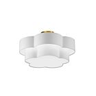 Plafonnier encastré incandescent Dainolite Phlox PLX-203FH-AGB-WH 18W 3-Lumières blanc
