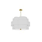 Chandelier incandescent Dainolite Phlox PLX-284C-AGB-WH 400W 4-Lumières blanc