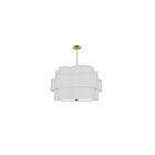 Chandelier incandescent Dainolite Phlox PLX-284C-AGB-WH 400W 4-Lumières blanc