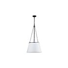 Suspendu à LED Dainolite Plymouth PLY-181P-MB-WH 100W 1-Lumière Blanc
