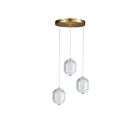 Dainolite PRI-1222LEDP-AGB Peri 3-lumières 22.5W Clair Suspendu