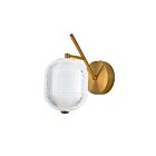 Dainolite PRI-137LEDW-AGB Peri 1-Lumière 8.5W Effacer et Laiton vieilli LED Applique Murale 3000K