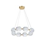 Dainolite PRI-3256LEDP-AGB Peri 8-lumières 56W Clair Suspendu