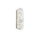 Dainolite PSC-162W-AGB Pascal 2-Lumières 120W albâtre et Laiton vieilli LED Applique Murale