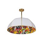 Suspendu à LED Dainolite Parasol PSL-261P-AGB-GW 100W 1-Lumière Blanc