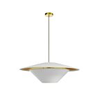 Suspendu incandescent Dainolite Poseidon PSO-241P-AGB-692 100W 1 lumière blanc et or