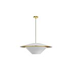 Suspendu incandescent Dainolite Poseidon PSO-241P-AGB-692 100W 1 lumière blanc et or