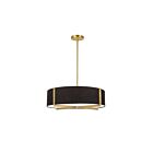 Suspendu incandescent Dainolite Preston PST-214P-AGB-BK 240W 4 lumières noir